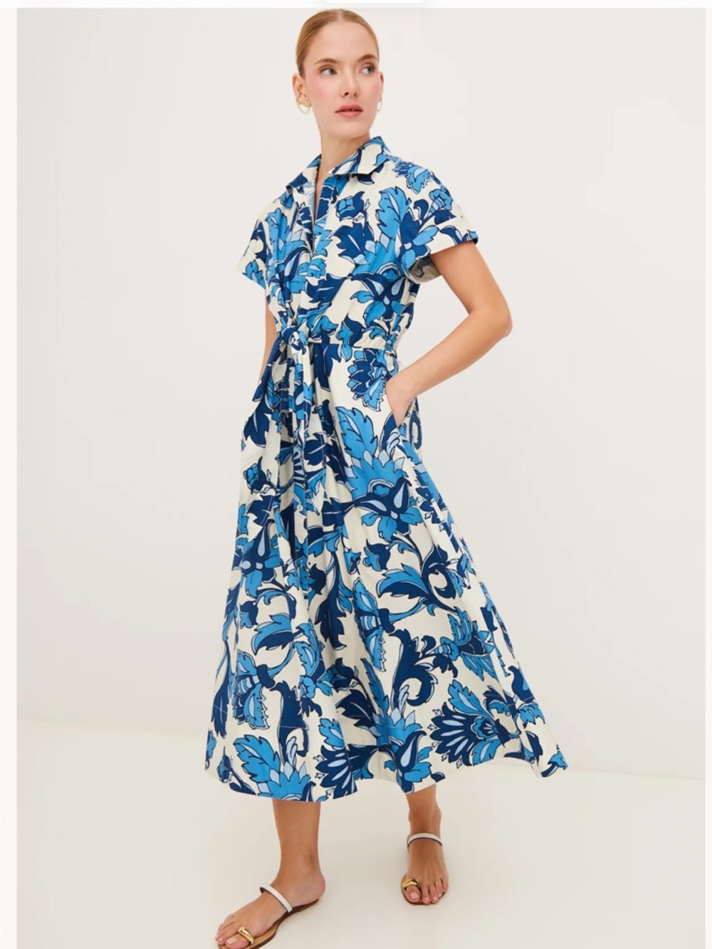 Cara Cara Asbury Midi Dress in Luna Blue - NWT!